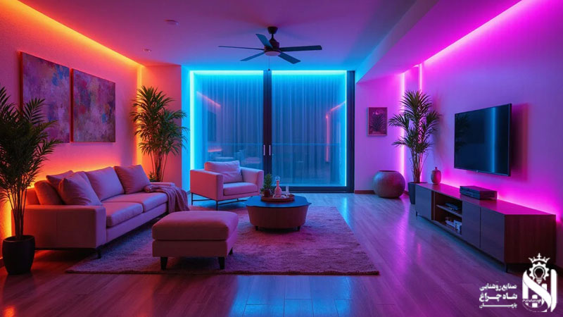 کاربرد نورهای رنگی مخفی و RGB در دکوراسیون داخلی