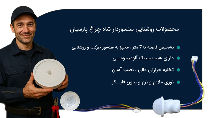 پنل سقفی ال ای دی سنسوردار