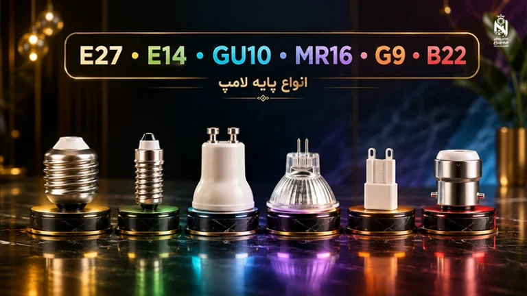 أنواع قواعد المصابيح E27 وE14 وGU10 وMR16 وG9 وB22